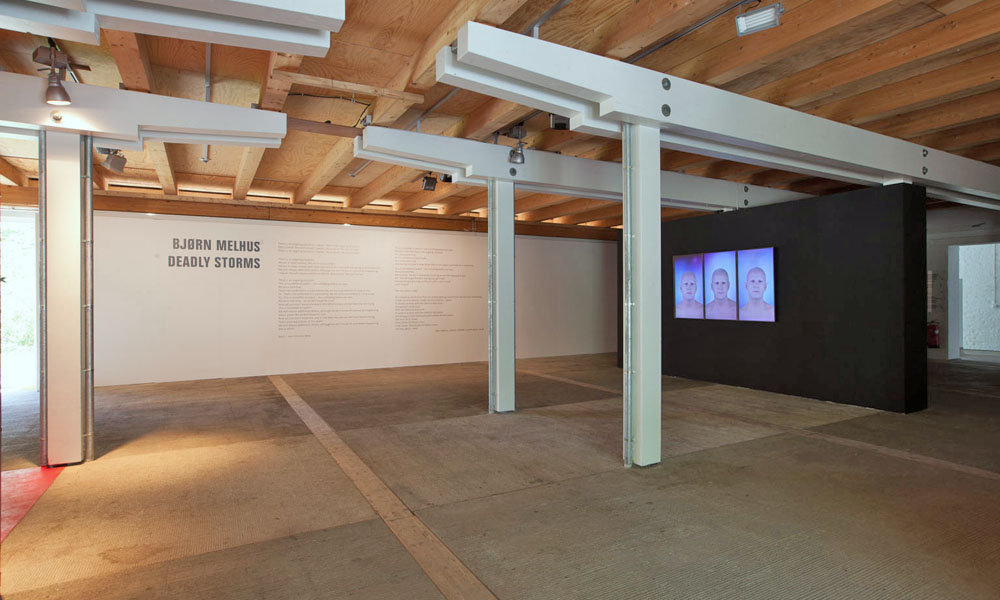 Deadly Storms with Central Poem, Installation View (Schafhof), 2013, Photo: Zoltan Kerekes